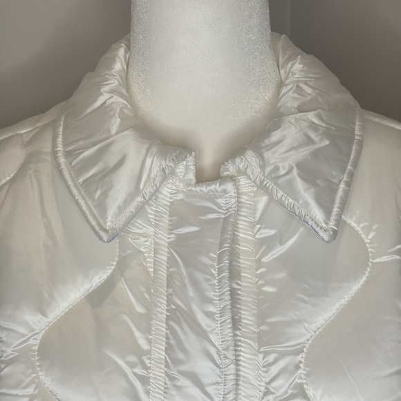 ASOS DESIGN onion quilt padded puffer jacket in white Size 6 Shacket - Picture 7 of 14
